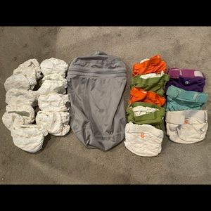 G diapers (cloth hybrid) newborn/infant bundle